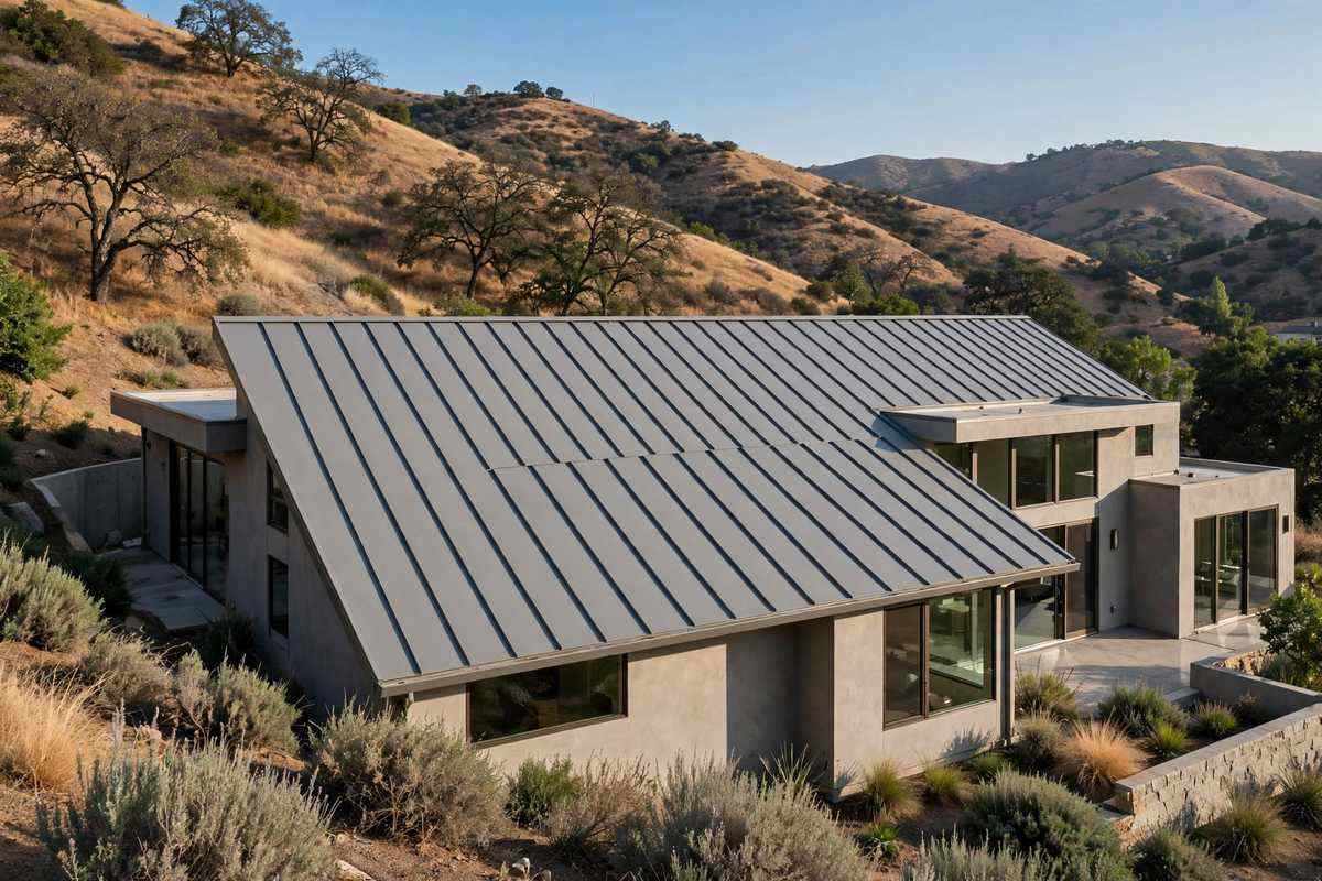 Standing-seam metal roof on a Simi Valley home
